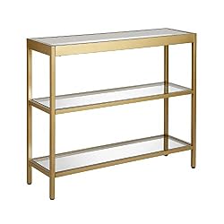small gold console table