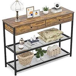small entryway table with storage