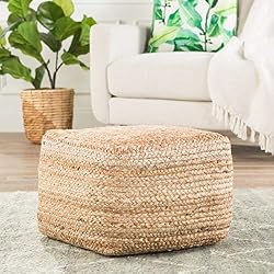 small jute ottoman stool