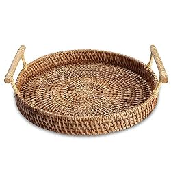 round woven tray