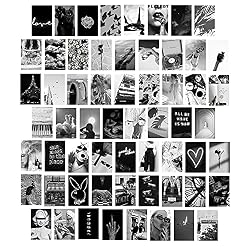 black and white wall collage kit