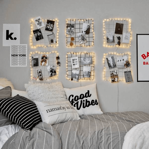 grid photo wall