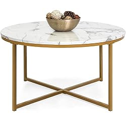marble top coffee table with gold frame