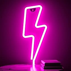 neon lightning bolt sign