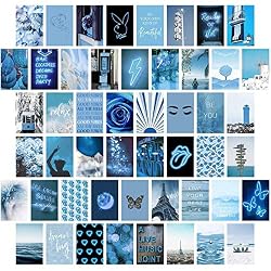 aesthetic wall collage kit blue