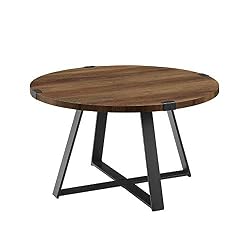 rustic round wooden table minimalist