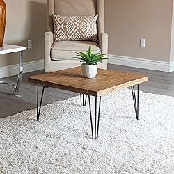rustic minimal square coffee table