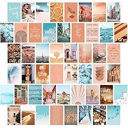 peach and teal photo collage kit