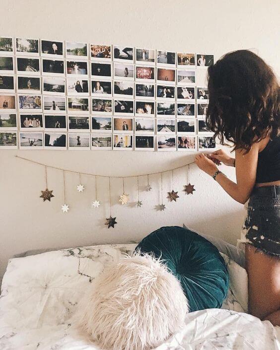 polaroid wall hanging display