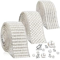 pearl rhinestone ribbon