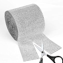 silver rhinestone ribbon