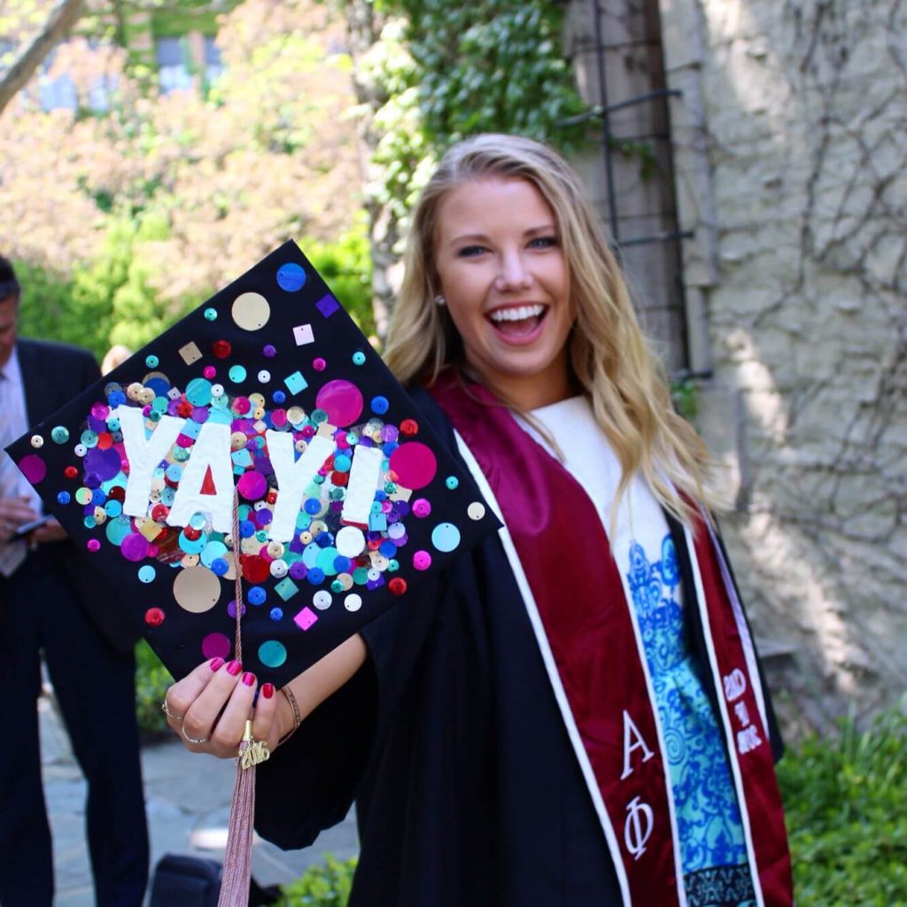 graduation cap confetti