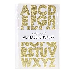 gold glitter letters