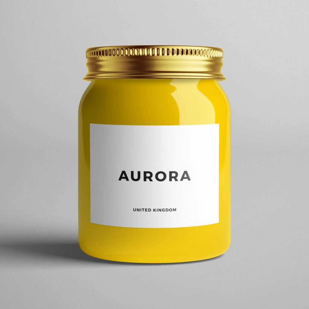 yellow aurora candle