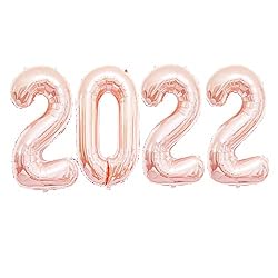 rose gold 2022 balloons