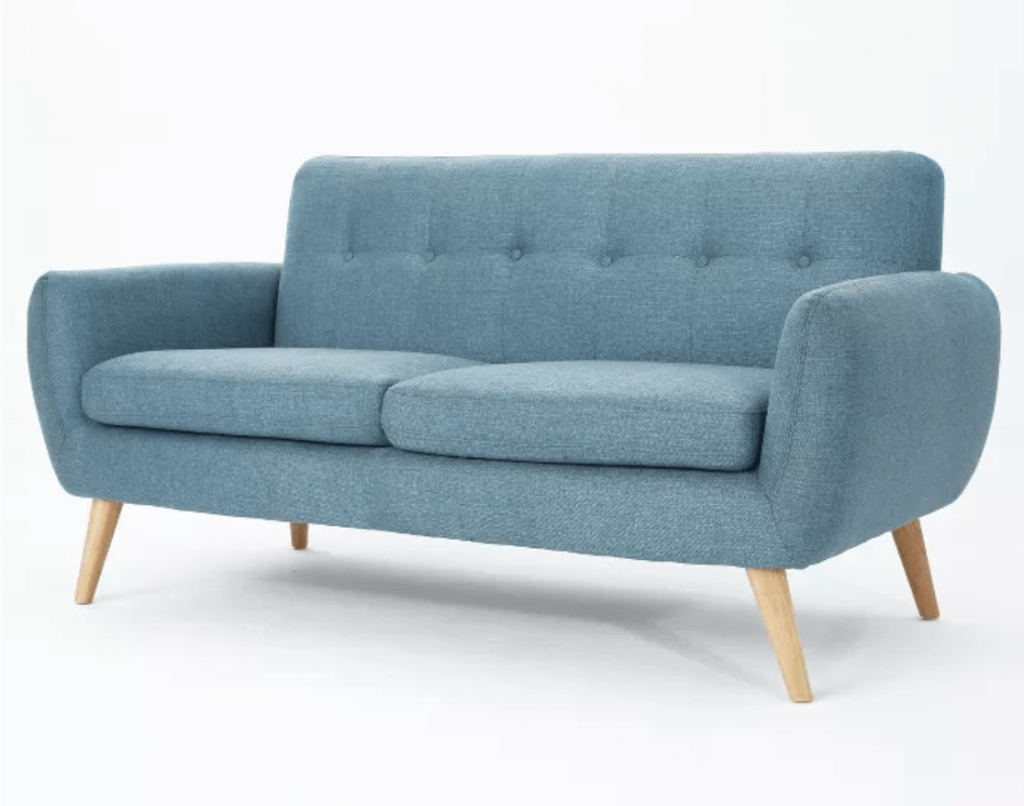 light blue sofa