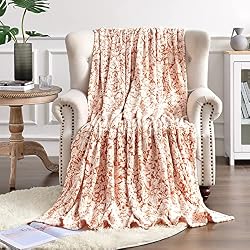 floral fleece throw blanket