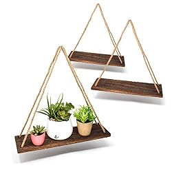 triangle shelves with rope