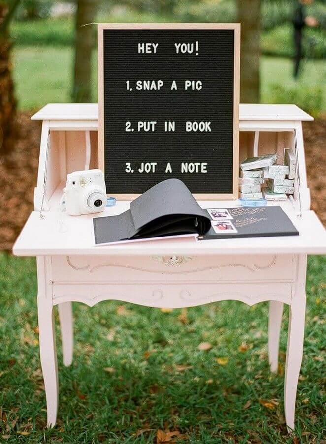 polaroid graduation guest book
