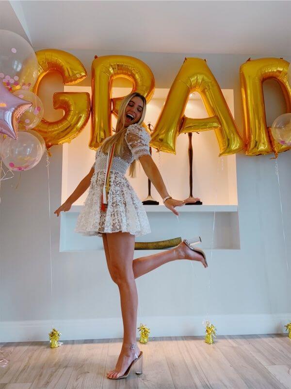 cute grad balloons