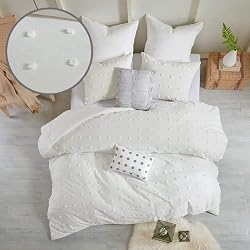 boho neutral pom pom bedding
