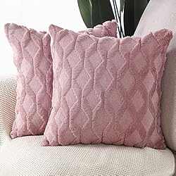 pastel pink embroidered pillow