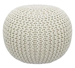 knitted ottoman pouf