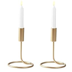 minimalist gold candle holder