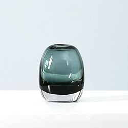 clear blue glass vase