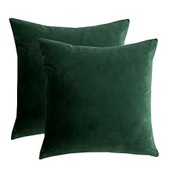 dark green throw pillows