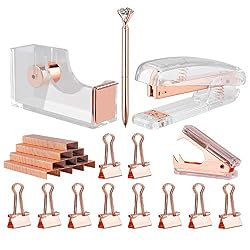 rose gold desk accessory kit