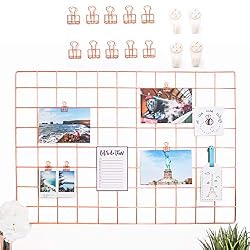 rose gold wall grid