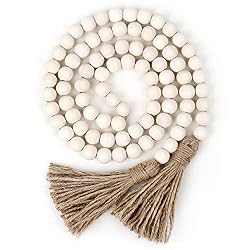 wood bead farmhouse garland