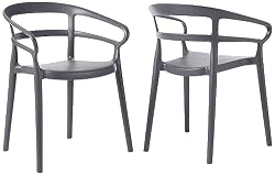 black curved chair