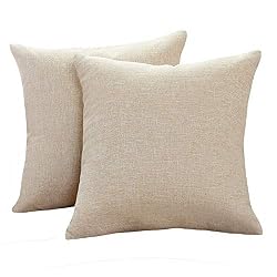 beige linen pillow covers