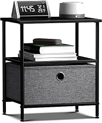 dark metal nightstand