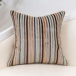 striped velvet pillow cover