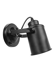 black industrial wall mounted lamp