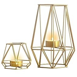 hexagon shaped candle holders
