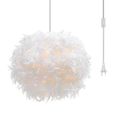 fluffy white ceiling lamp