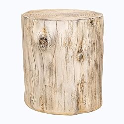 wood stump side table
