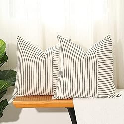 patchwork stripe pillow