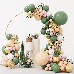 sage green balloon garland