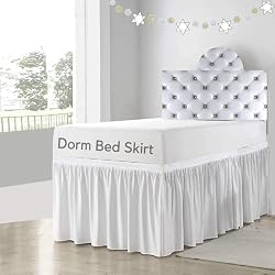college dorm rom bed skirt
