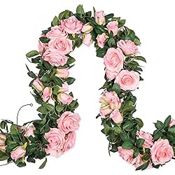 pink rose garland