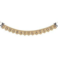 congratulations burlap banner