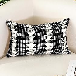 black and white pillow