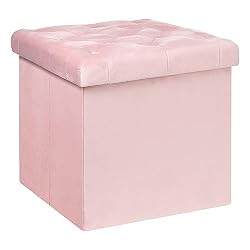 light pink storage ottoman