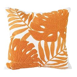 orange leaf pillow