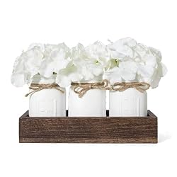 white mason jars